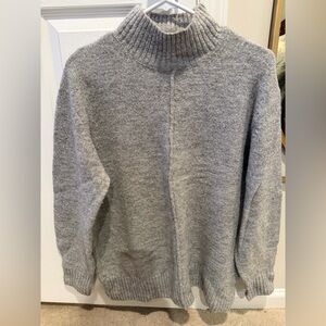 Cozy Gray Mock Neck Sweater